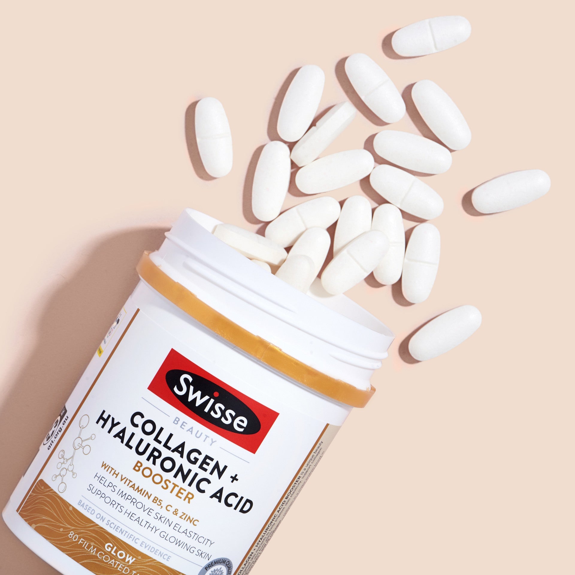 Swisse Beauty Collagen + Hyaluronic Acid Booster 80 Tablets - Cutprice Online