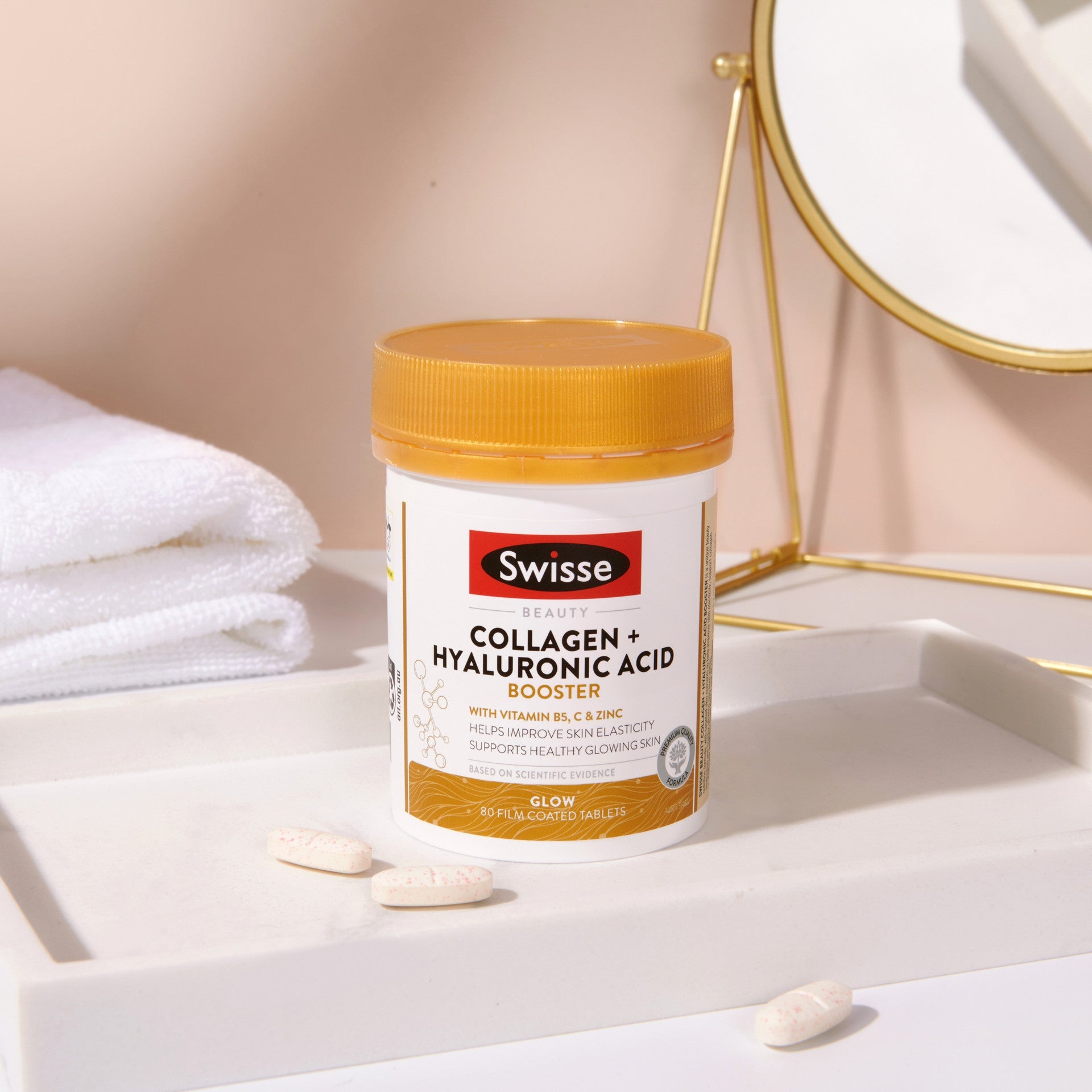 Swisse Beauty Collagen + Hyaluronic Acid Booster 80 Tablets - Cutprice Online