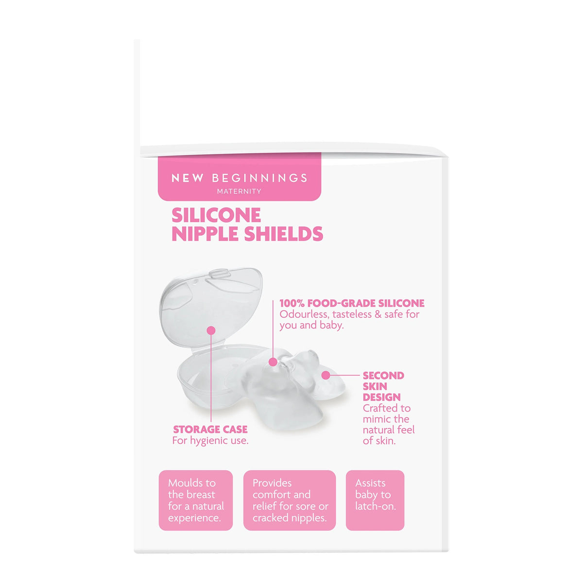 New Beginnings Silicone Nipple Shields 2 Pack