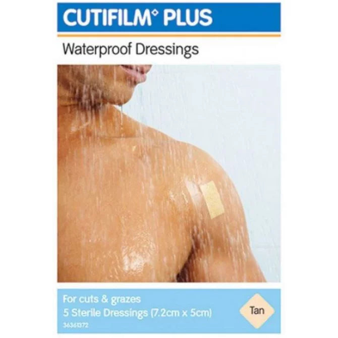 Cutifilm Plus Waterproof Dressing 7. 2cm X 5cm  5 Pack - Cutprice Online