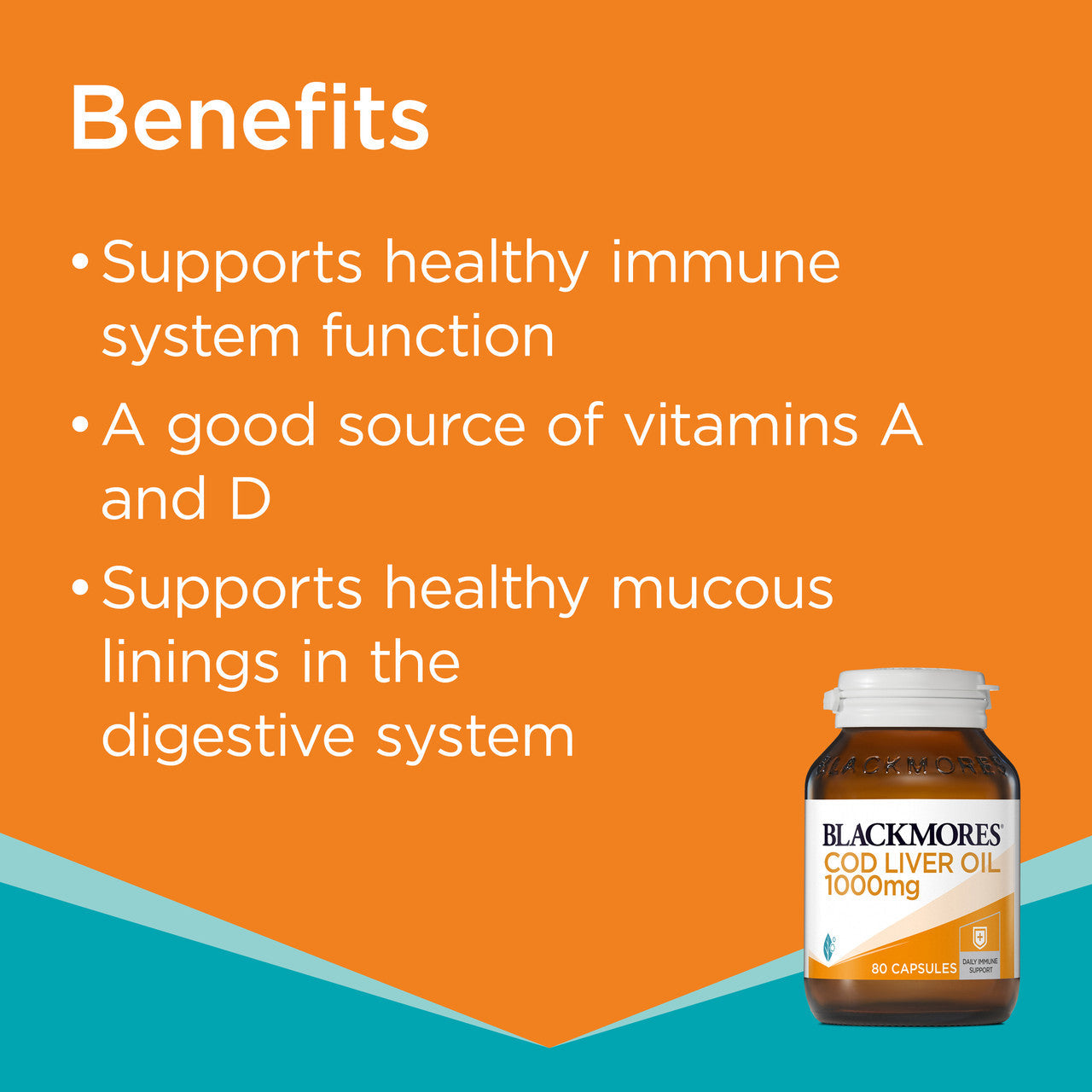 Blackmores Cod Liver Oil 1000mg 80 Capsules - Cutprice Online