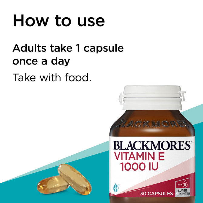 Blackmores Vitamin E 1000IU 30 Capsules - Cutprice Online