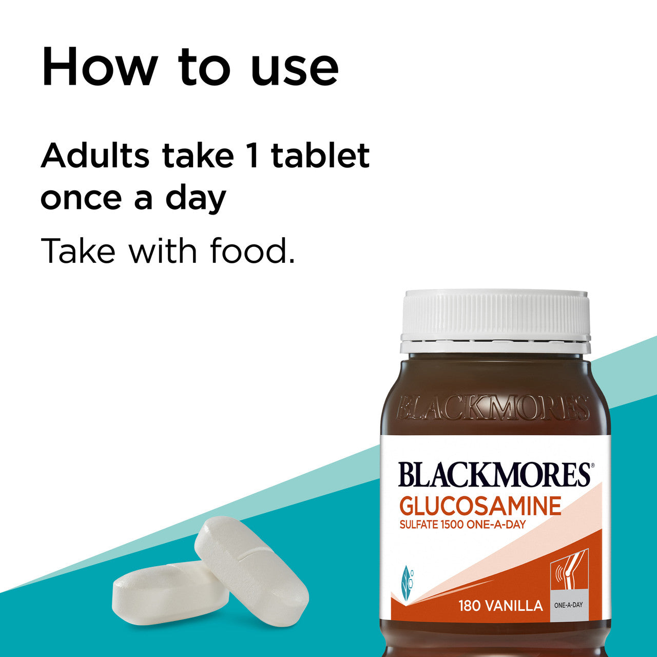Blackmores Glucosamine Sulphate One-a-day 1500mg 180 Tablets - Cutprice Online