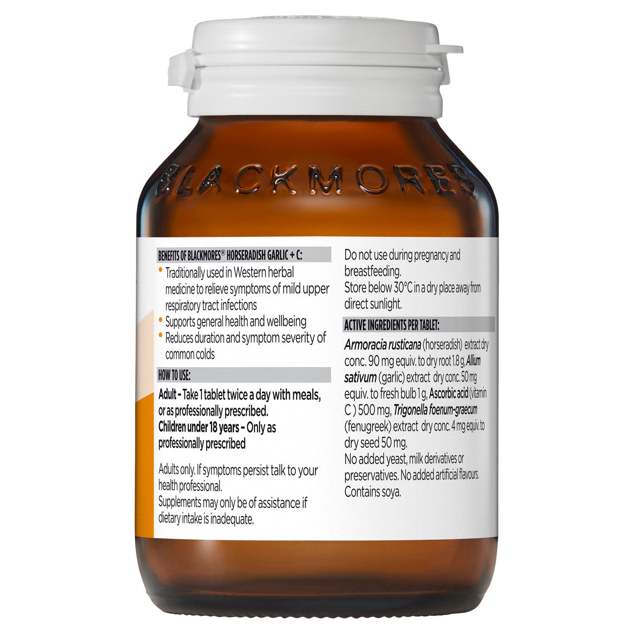 Blackmores Horseradish Garlic + C 50 Tablets - Cutprice Online