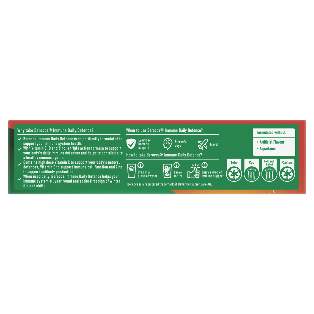 Berocca Immune Daily Defence Orange 30 Effervescent Tablets