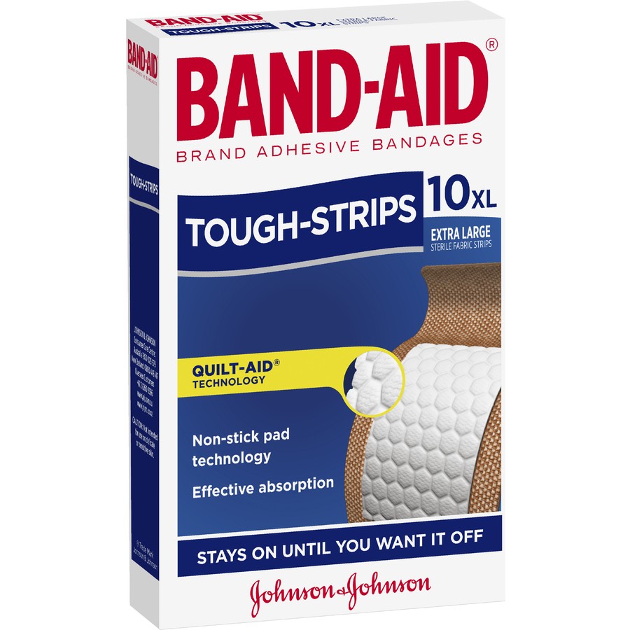Band-aid Tough Strips Extra Large Fabric Strips 10 Pack - Cutprice Online
