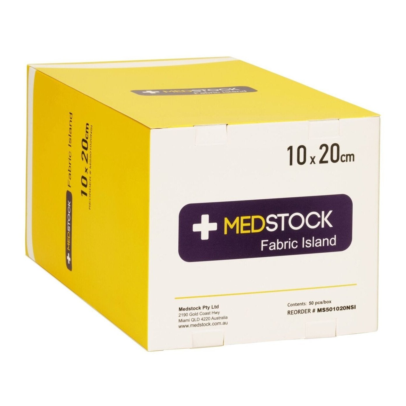 Medstock Fabric Island Dressing 10x20cm Pack of 50 - Cutprice Online