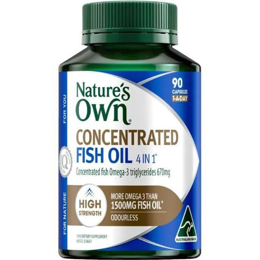 Natures Own 4 In 1 Concentrated Fish Oil Odourless 90 Capsules - Cutprice Online