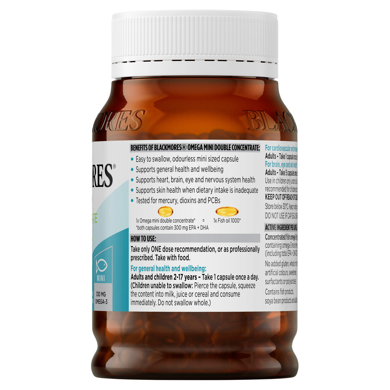 Blackmores Odourless Fish Oil 400 Mini Capsules - Cutprice Online