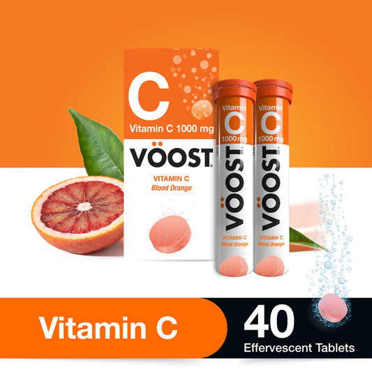 VÖOST Vitamin C Blood Orange Effervescent Tablets 40 Pack - Cutprice Online