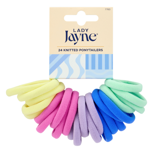 Lady Jayne Pastel Knitted Ponytailers 24 Pack