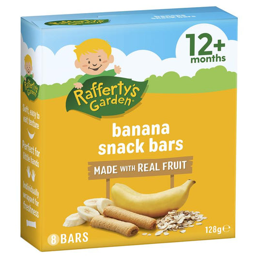 Raffertys Garden Baby Food Banana Fruit Snack Bars 12+ Months 8PK X6 - Cutprice Online