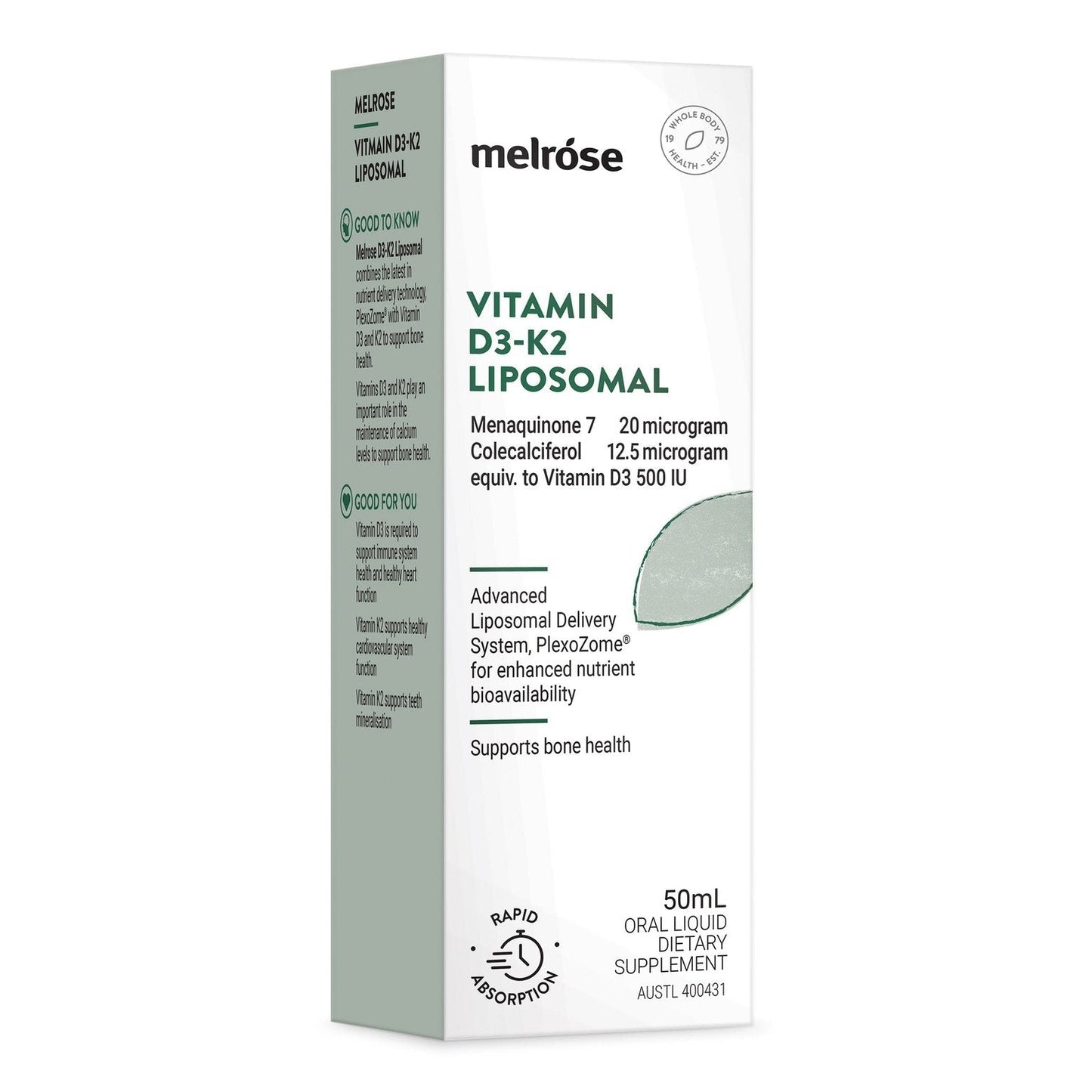 Melrose Liposomal Vitamin D3-K2 Oral Liquid 50ml MELROSE