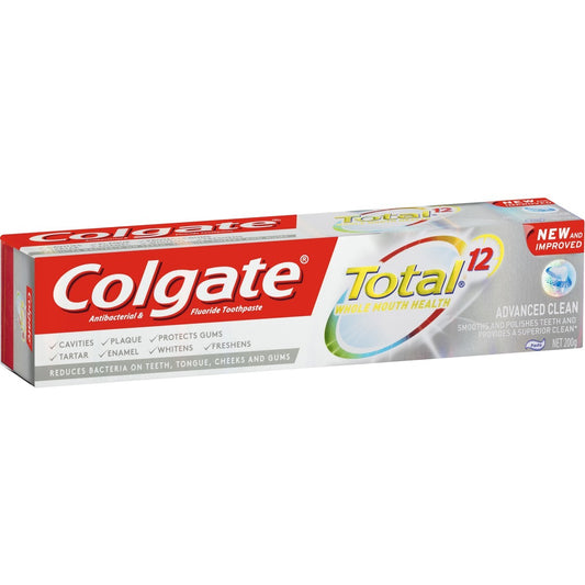 Colgate Total Advanced Clean Antibacterial Fluoride Toothpaste 200g - Cutprice Online