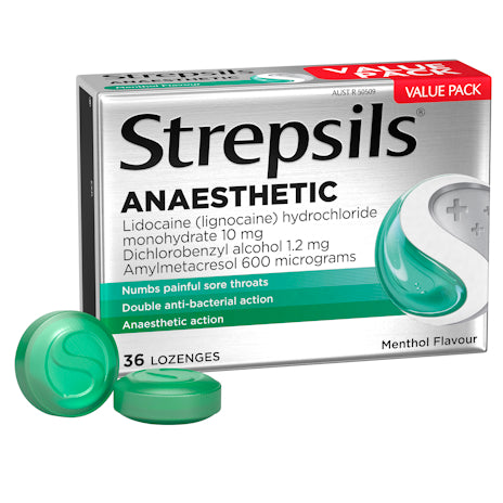 Strepsils Plus Numbing Lozenges 36pk Sore Throat Pain Relief - Cutprice Online