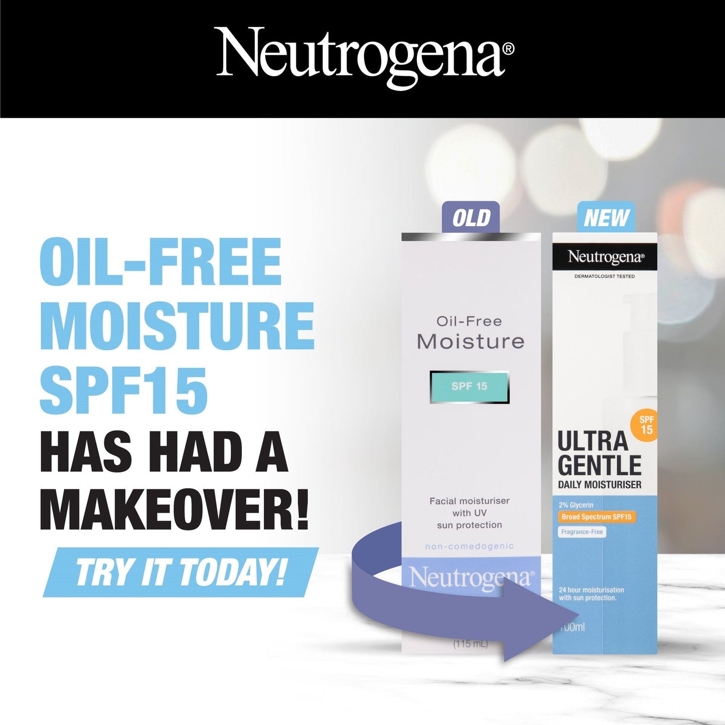 Neutrogena Ultra Gentle Daily Moisturiser SPF15 100mL - Cutprice Online