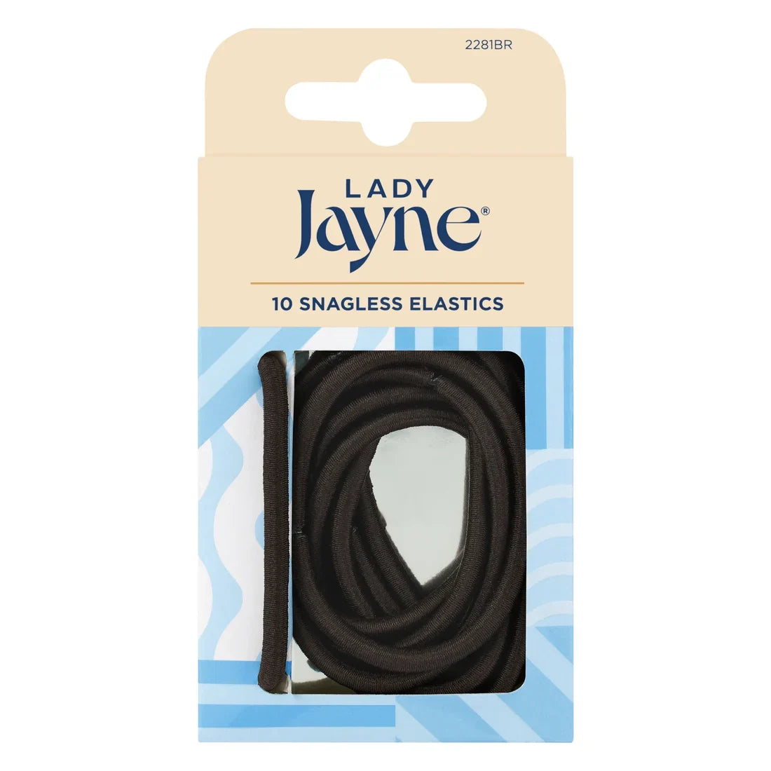 Lady Jayne Snagless Thick Elastics Brown 10 Pack