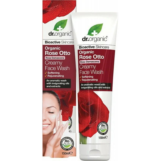 DR ORGANIC Creamy Face Wash Organic Rose Otto 150ml DR ORGANIC