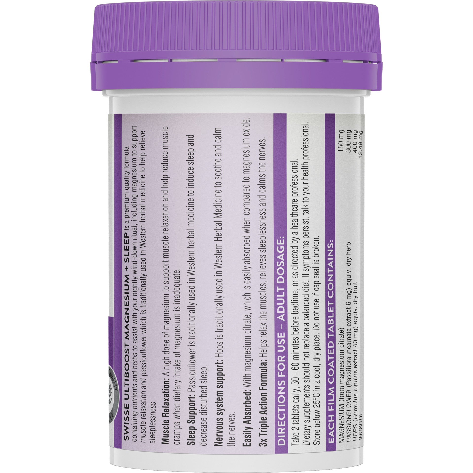 Swisse Ultiboost Magnesium + Sleep 60 Tablets - Cutprice Online