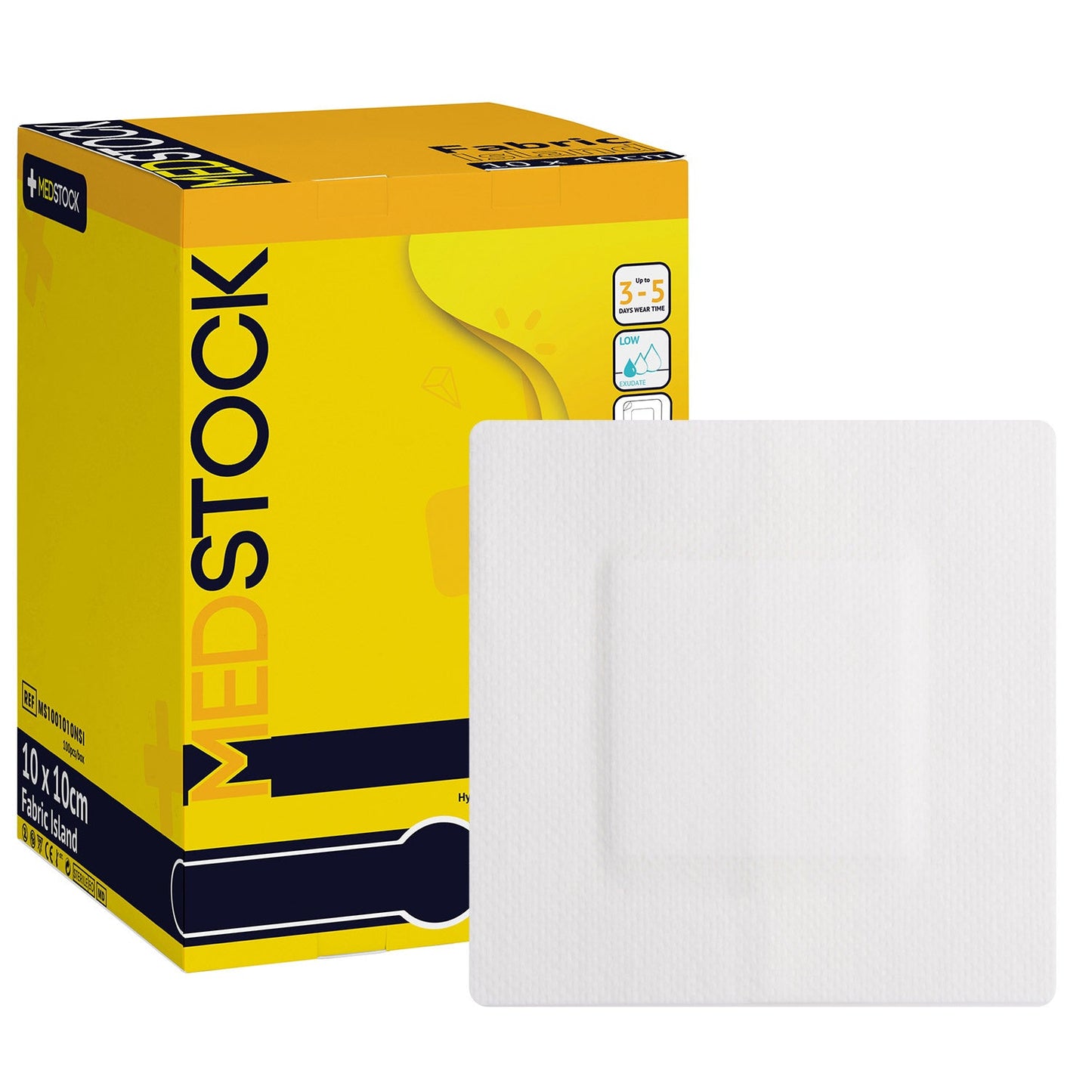 Medstock Fabric Island Dressing 10 x 10cm 100 Pack - Cutprice Online