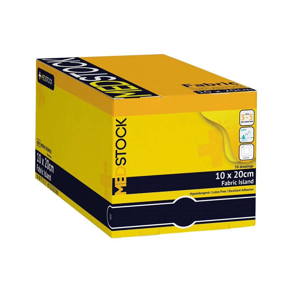 Medstock Fabric Island Dressing 10x20cm Pack of 50 - Cutprice Online