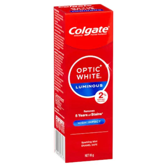 Colgate Optic White High Impact White Glistening Mint Teeth Whitening Toothpaste with hydrogen peroxide 85g - Cutprice Online