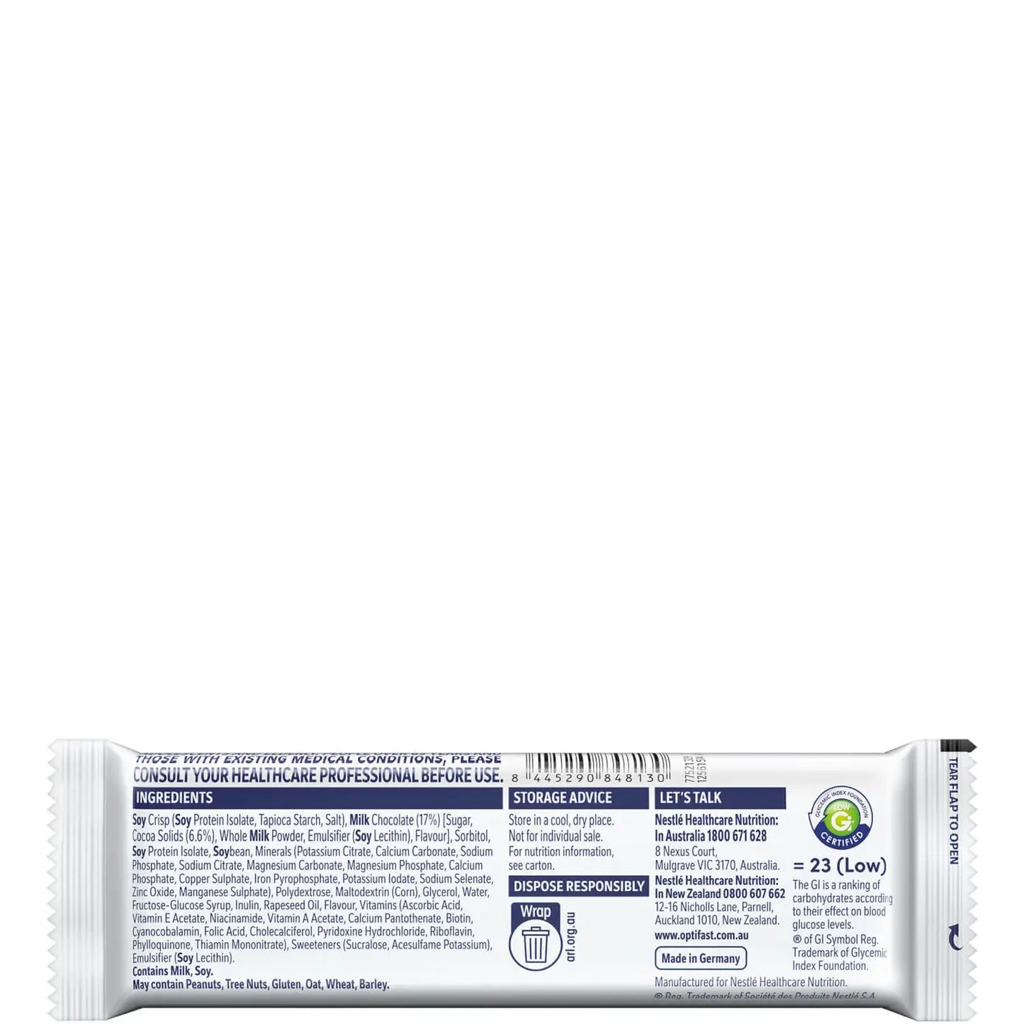 Optifast VLCD Bar Cappuccino 6x65g - Cutprice Online