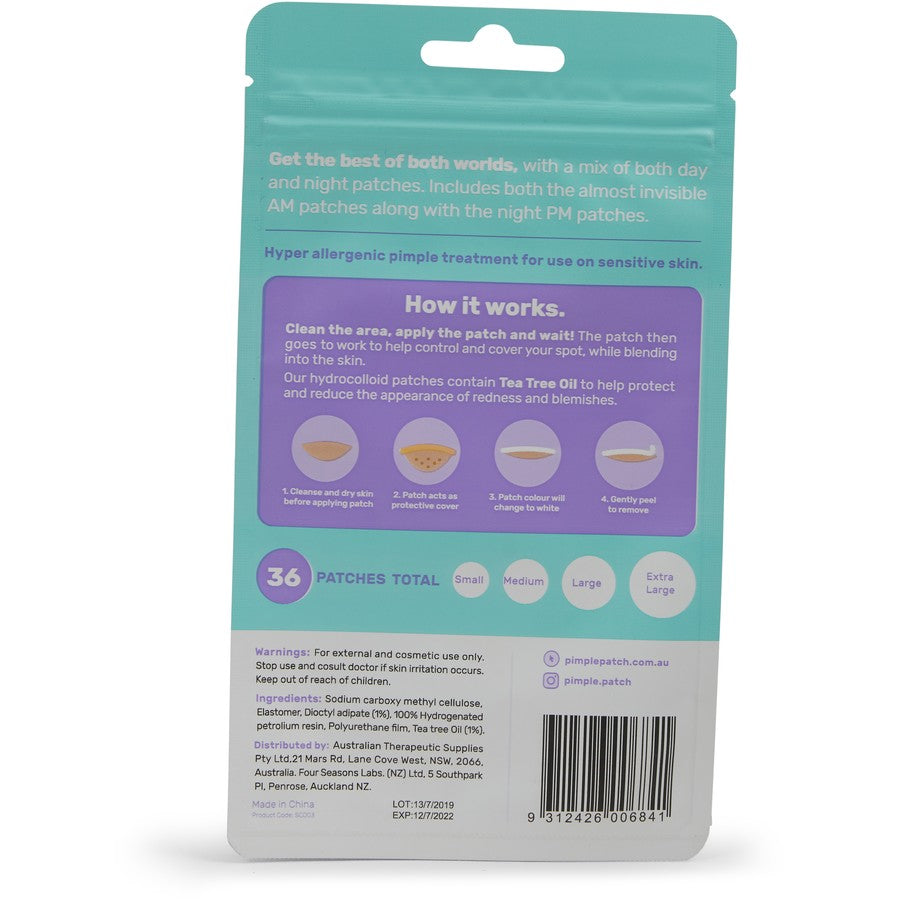 Skin Control Pimple Patch Mixed AM + PM 36 Pack - Cutprice Online