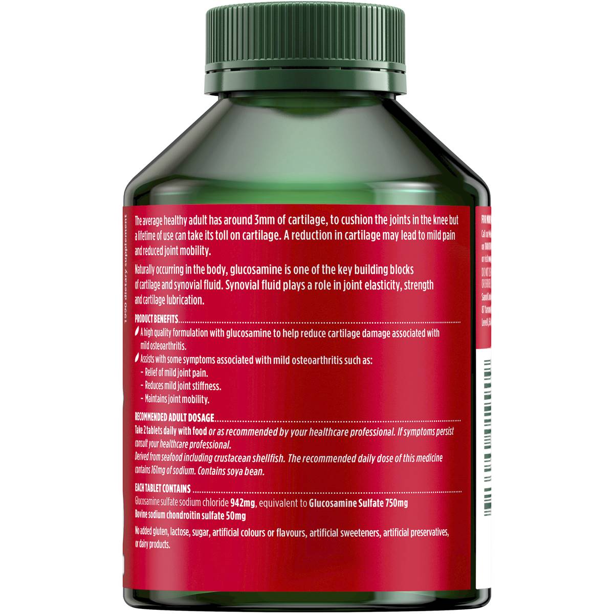 Nature’s Own Glucosamine Sulfate with Chondroitin For Joints 200 Tablets - Cutprice Online