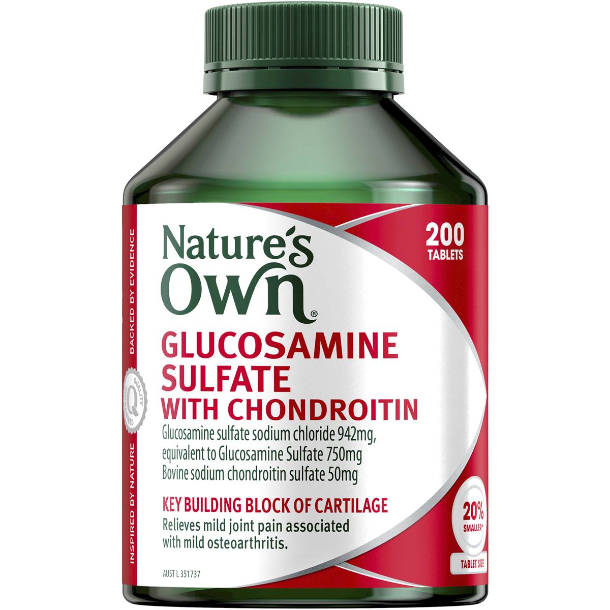 Nature’s Own Glucosamine Sulfate with Chondroitin For Joints 200 Tablets - Cutprice Online