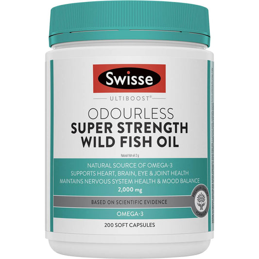 Swisse Ultiboost Super Strength Wild Fish Oil Capsules 200 - Cutprice Online
