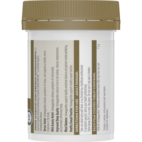 Swisse Ultiboost High Strength Ashwagandha 60 Tablets