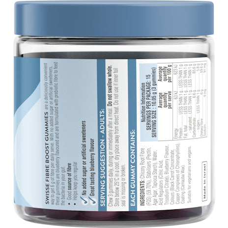 Swisse Fibre Boost Gummies 45 Pack