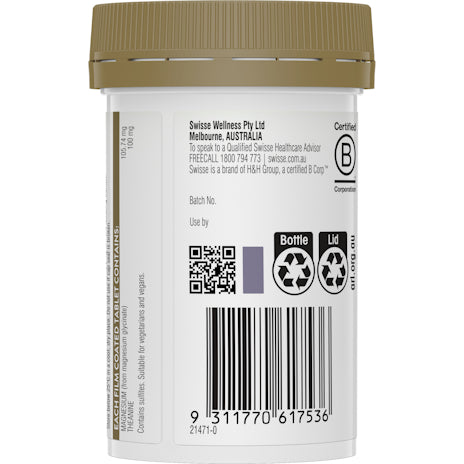 Swisse Ultiboost Magnesium Glycinate Relax With L-Theanine 60 Tablets