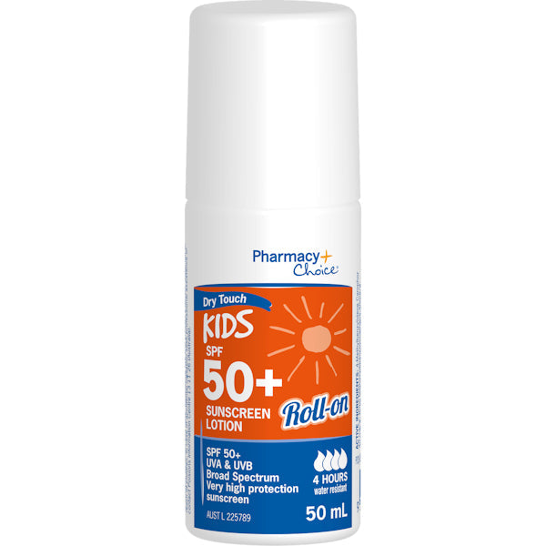 Pharmacy Choice Sunscreen Kids Spf 50+ Roll On 50mL