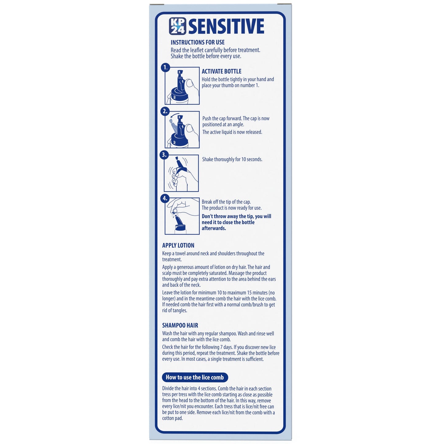 Kp24 Sensitive + Comb 100ml