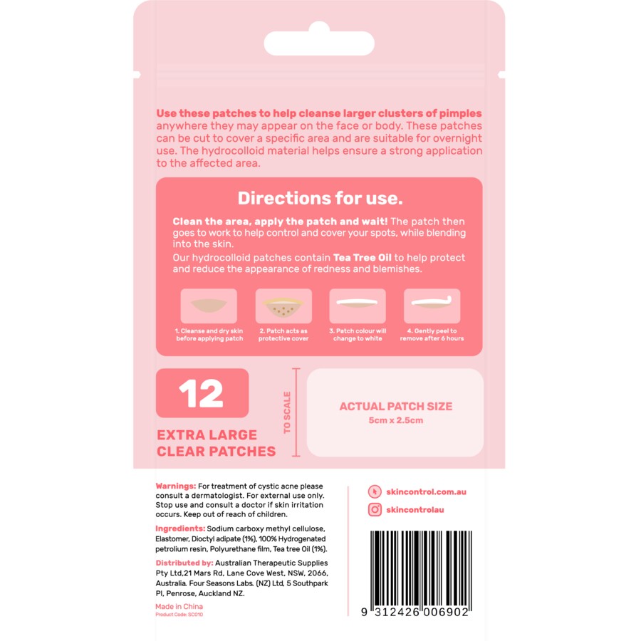 Skin Control Pimple Patch XL 12 Patches - Cutprice Online