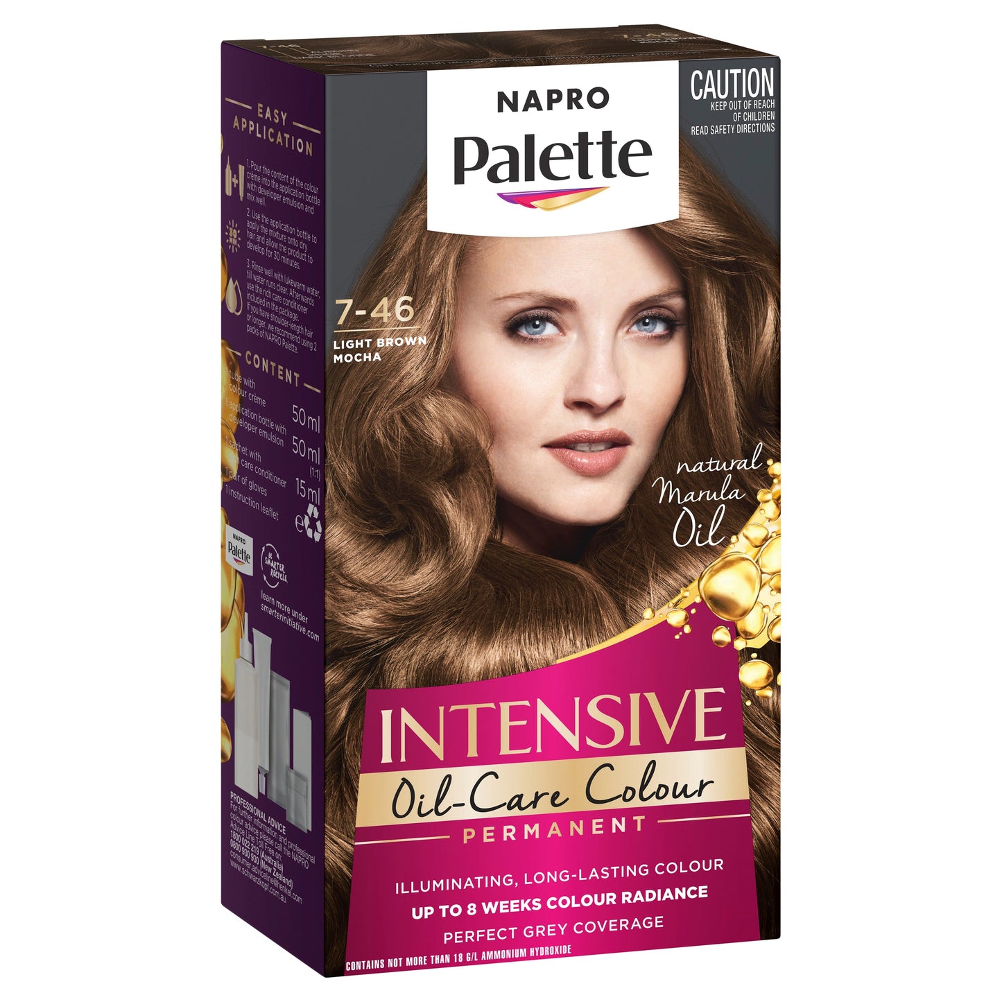 Napro Palette Permanent Hair Colour 7-46 Light Brown Mocha - Cutprice Online