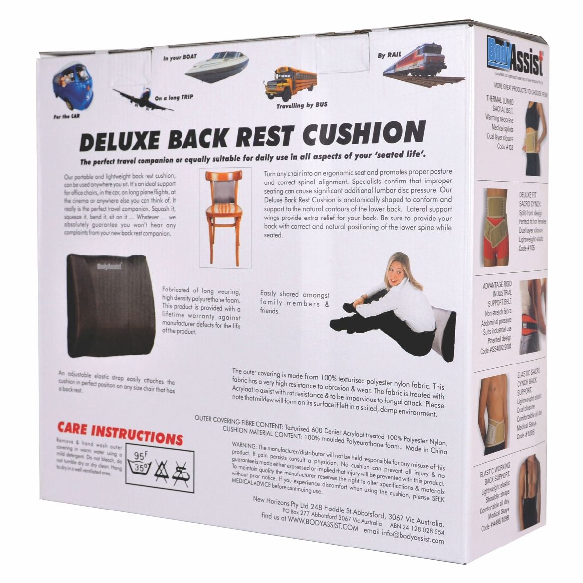 Body Assist Deluxe Back Rest Cushion - Cutprice Online