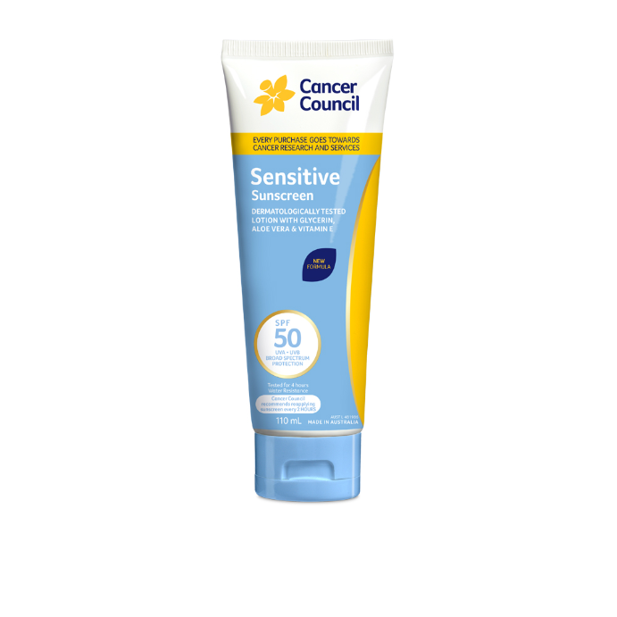 Cancer Council Sensitive Sunscreen SPF50+ 110mL