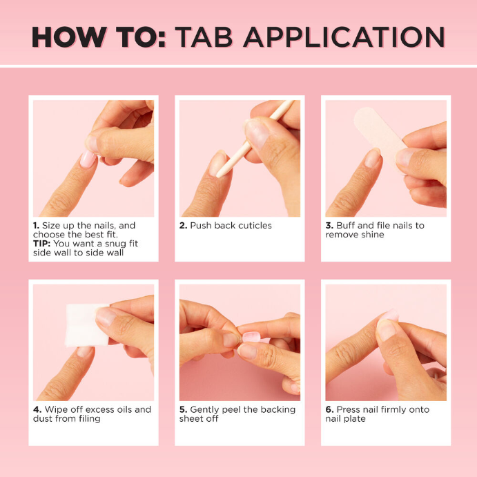 Glam by Manicare Glam Ready Pre-Glued Nails - La Petite French 30 Pack