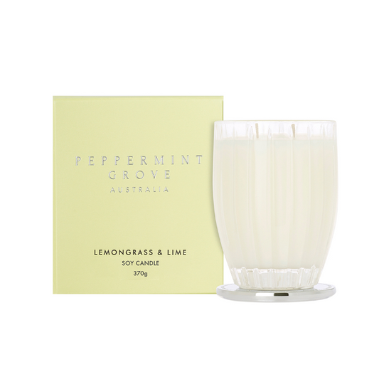 PEPPERMINT GROVE Lemongrass & Lime Scented Soy Candle 370g