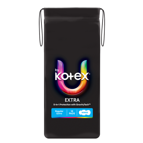U by Kotex Extra Pads Regular with Wings 14 Pack