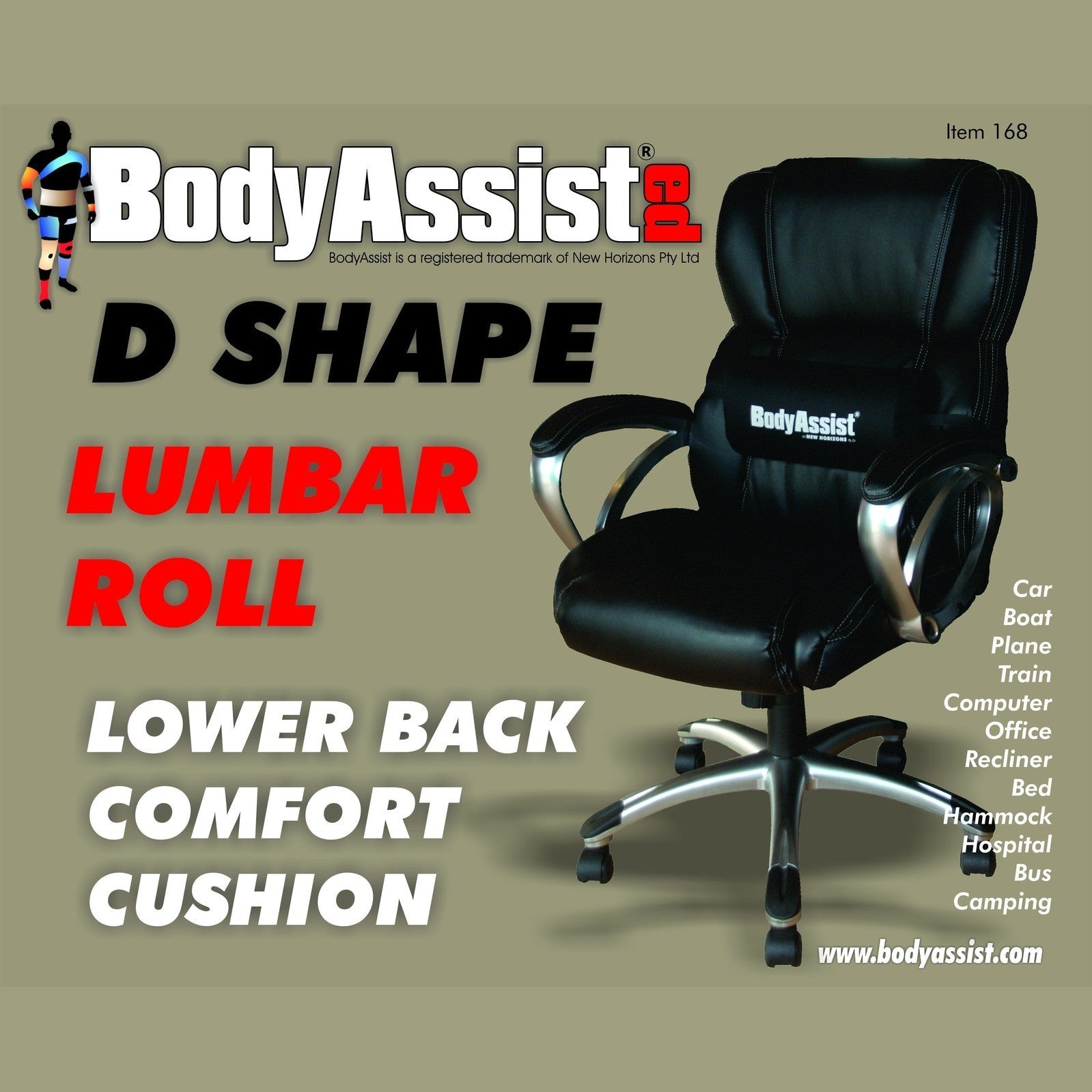 Body Assist D Shape Lumbar Roll Cushion - Cutprice Online