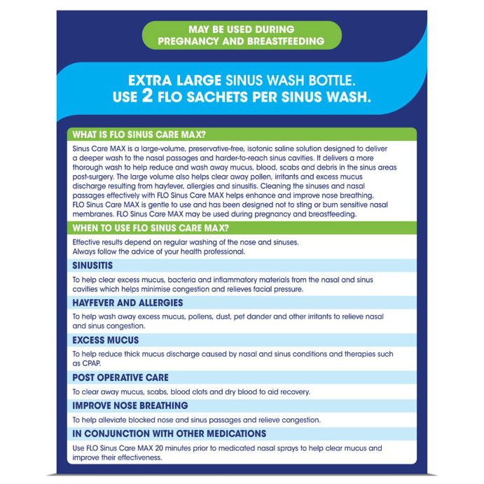 FLO Sinus Care Max Kit 28 Sachets & Bottle
