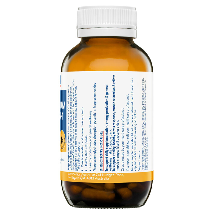 Ethical Nutrients Mega Magnesium Glycinate 3-in-1 100 Capsules