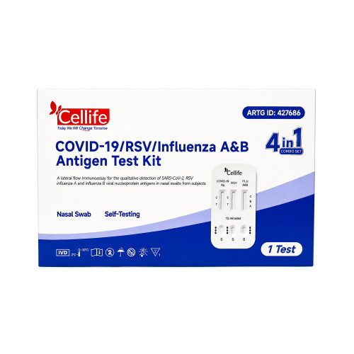 Cellife COVID19/RSV/Influenza A&B Test Kit 1 Pack