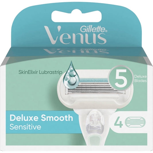 Gillette Venus Deluxe Smooth Sensitive Blade 4PK - Cutprice Online
