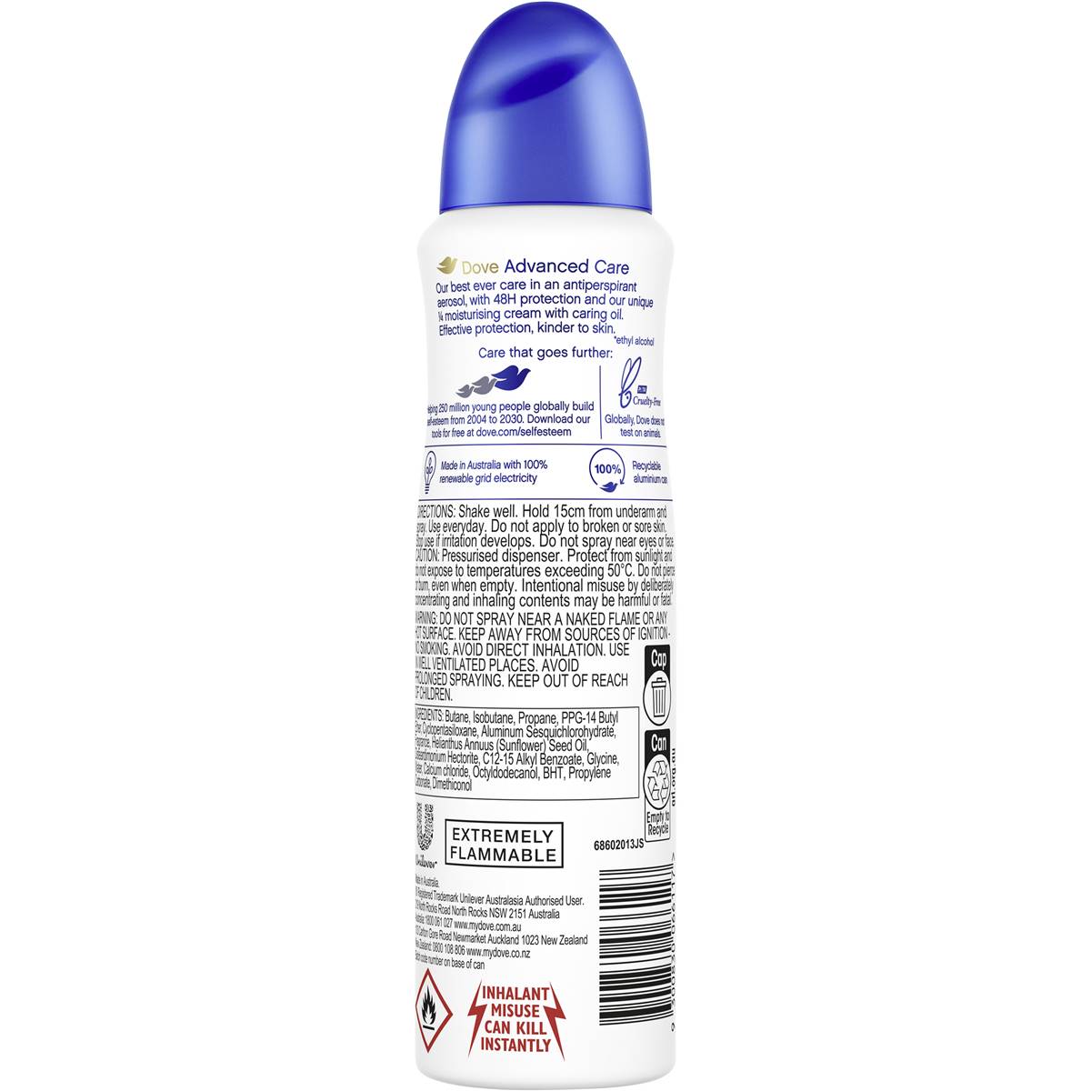Dove Advanced Care Original Antiperspirant Spray 150ml - Cutprice Online