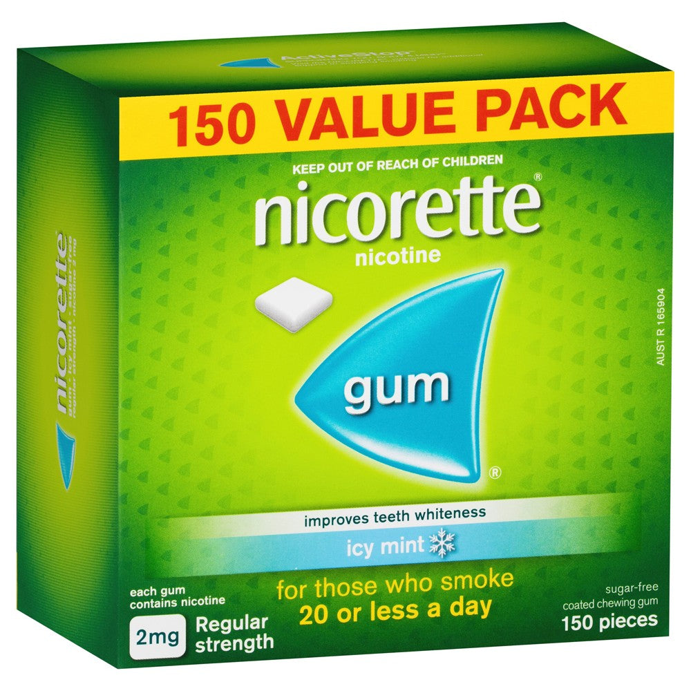 NICORETTE GUM 2MG ICY MINT 150PK - Cutprice Online
